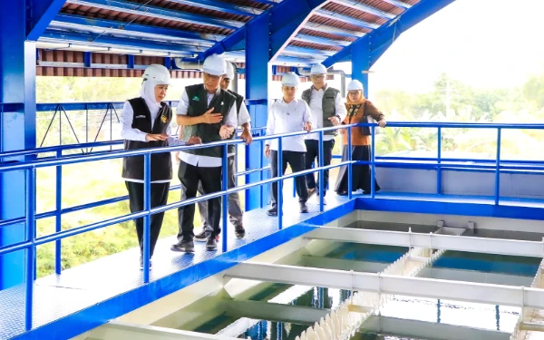 Khofifah Resmikan Penambahan Kapasitas SPAM Mojolagres, Kini Produksi 300 Liter per Detik