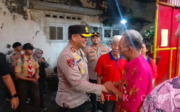 Kapolsek Gresik Kota Dampingi Kapolres Tinjau Festival Cap Go Meh 2577 Kongzili, Perayaan Berlangsung Meriah