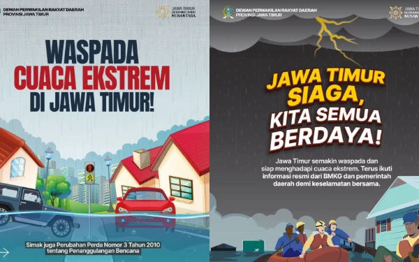 BMKG Juanda Peringatkan Potensi Cuaca Ekstrem 1–10 Maret 2026, Perda Penanggulangan Bencana Jatim Diperkuat
