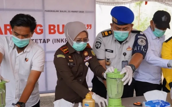 Barang Bukti Inkrah Dimusnahkan, Kejari Banyuasin Lenyapkan Sabu hingga Rokok Ilegal