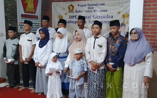 Peringati Nuzulul Qur’an, Gerindra Tulungagung Gelar Bukber dan Santunan Anak Yatim
