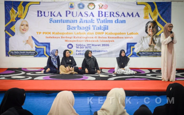 PKK dan DWP Lebak Gelar Buka Puasa Bersama, Santuni Anak Yatim dan Bagikan Takjil