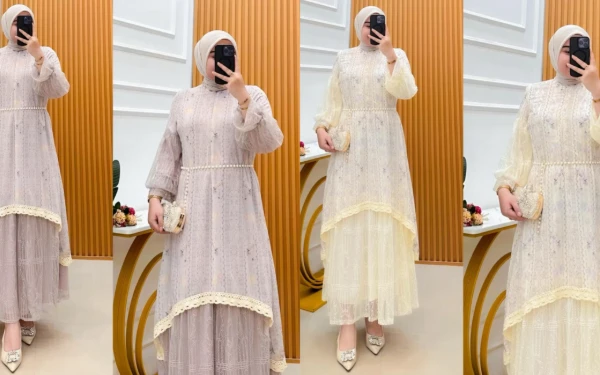 Baju Gamis Bini Orang Jadi Tren Lebaran 2026, Tampil Anggun dengan Aura Elegan