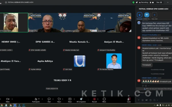 Hak Kekayaan Intelektual UMKM Mengemuka di Pembahasan Webinar GAMIES Aceh