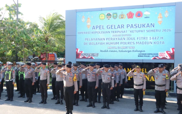 Thumbnail Berita - 741 Personel Disiagakan, Polres Madiun Kota Siap Amankan Arus Mudik Lebaran 2026