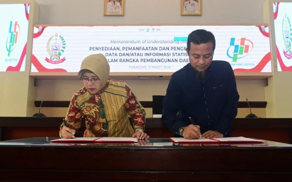 MoU dengan BPS, Pemprov Sulsel Perkuat Data Statistik untuk Kebijakan
