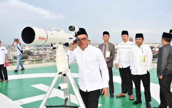 Pantau Hilal dari Ketinggian Helipad Aryaduta, Kemenag Sumsel: 1 Syawal 1447 H Diprediksi Sabtu