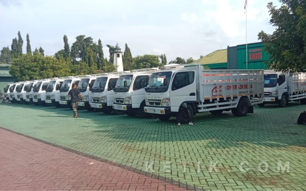 42 Unit Kendaraan Operasional Logistik Koperasi Merah Putih Tiba di Tuban