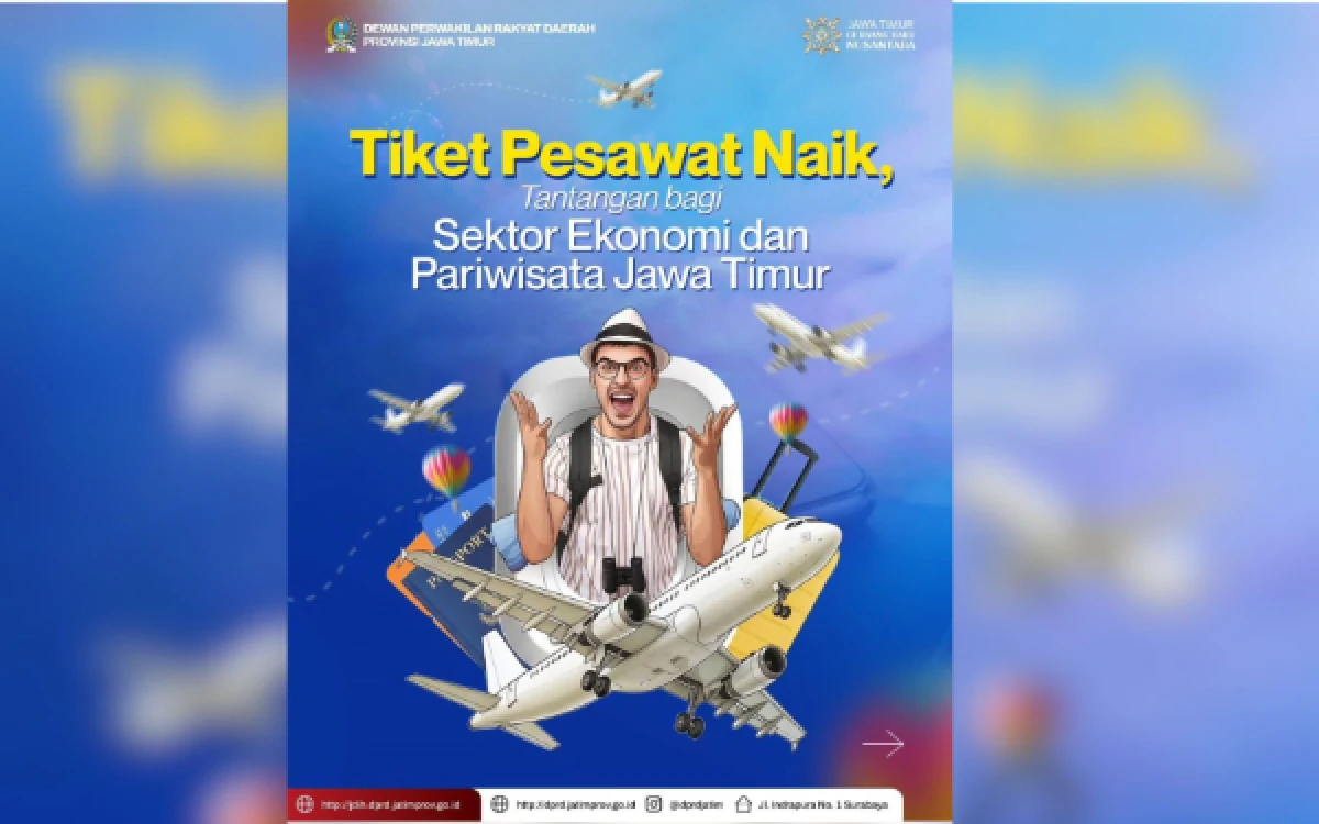 Tiket Pesawat Berpotensi Naik, Ekonomi Jatim Terancam Melambat: DPRD Desak Mitigasi