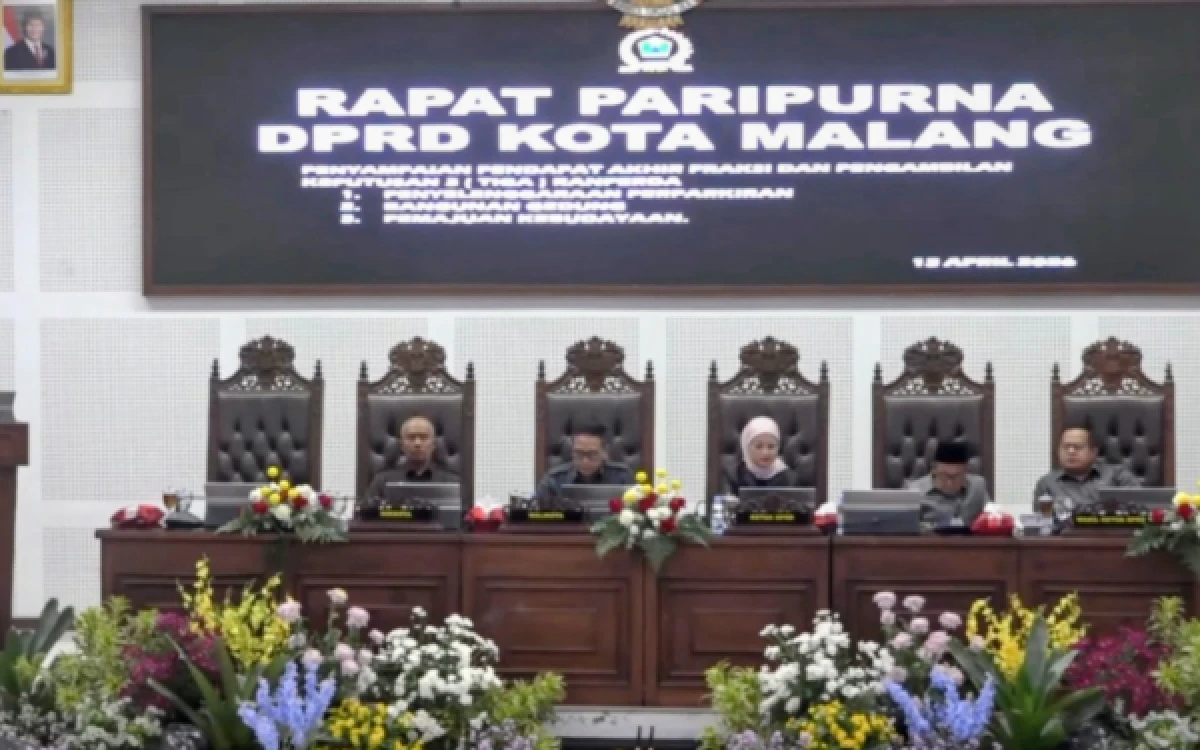 Ketok Palu Paripurna, DPRD Kota Malang Sahkan 3 Ranperda, Dorong Perwali Rampung 6 Bulan