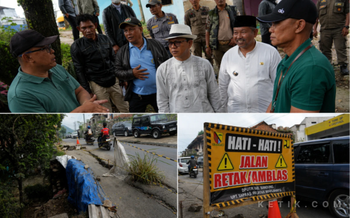 Jaga Keselamatan dan Mobilitas Warga, Bupati Bandung Instruksikan Perbaikan Segera Jalan Amblas