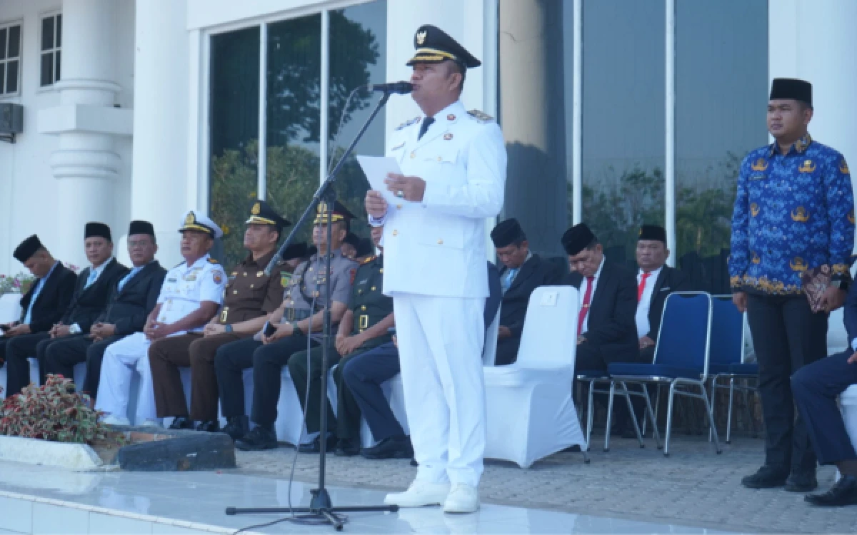 Thumbnail Berita - Pimpin Upacara Hari Otonomi Daerah XXX 2026 Wabup Asahan Sampaikan Pidato Mendagri