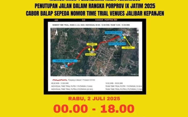 Thumbnail Berita - Ada Pertandingan Cabor Balap Sepeda Porprov IX Jatim, Jalibar Kepanjen Malang Ditutup