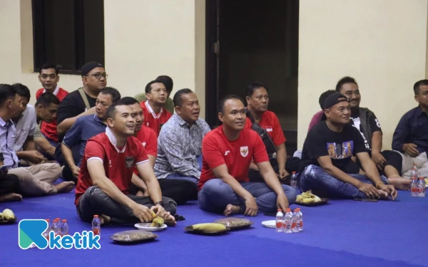 Polres Pacitan Gelar Nobar Timnas Indonesia vs Jepang