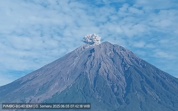 STATUS WASPADA! Sepanjang 2025, Semeru Erupsi 2.449 kali