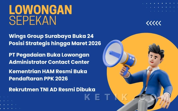 4 Lowongan Kerja Sepekan: Pendaftaran PPPK Kementerian HAM hingga Rekrutmen TNI AD