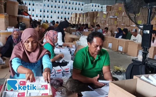 Thumbnail Sorlip Surat Suara Pemilu 2024, KPU Kabupaten Malang Libatkan 450 Orang