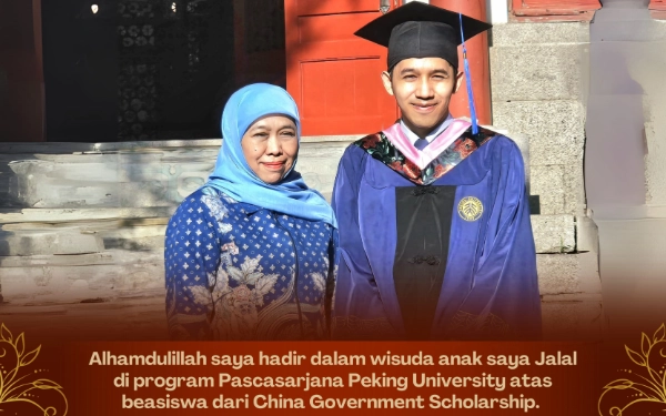 Thumbnail Berita - Jalal Putra Khofifah Raih Gelar Master di Universitas Top China, Apa Kata Pejabat Jatim?