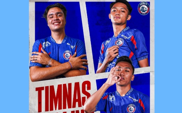 Thumbnail Persiapan  Piala AFF 2025, Tiga Bintang Muda Arema FC Dipanggil Timnas U-23