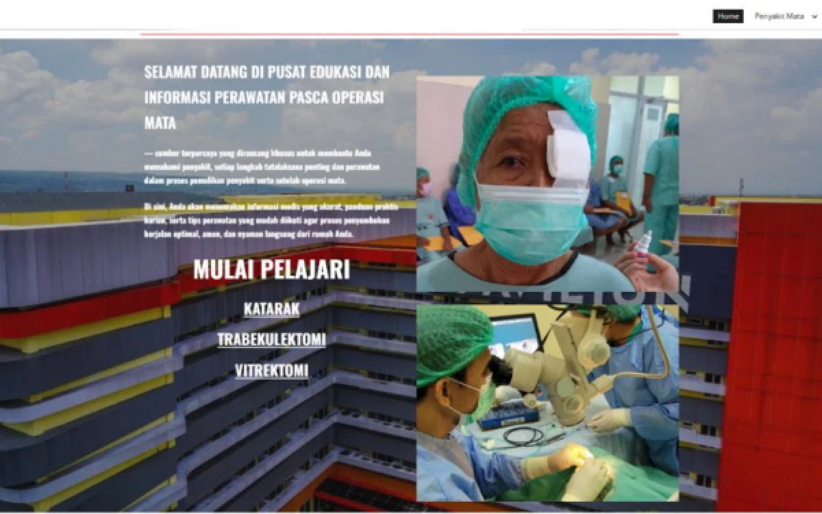 Foto Tampak awal website EDUMATA RSSA Malang. (Foto: Humas RSSA Malang)