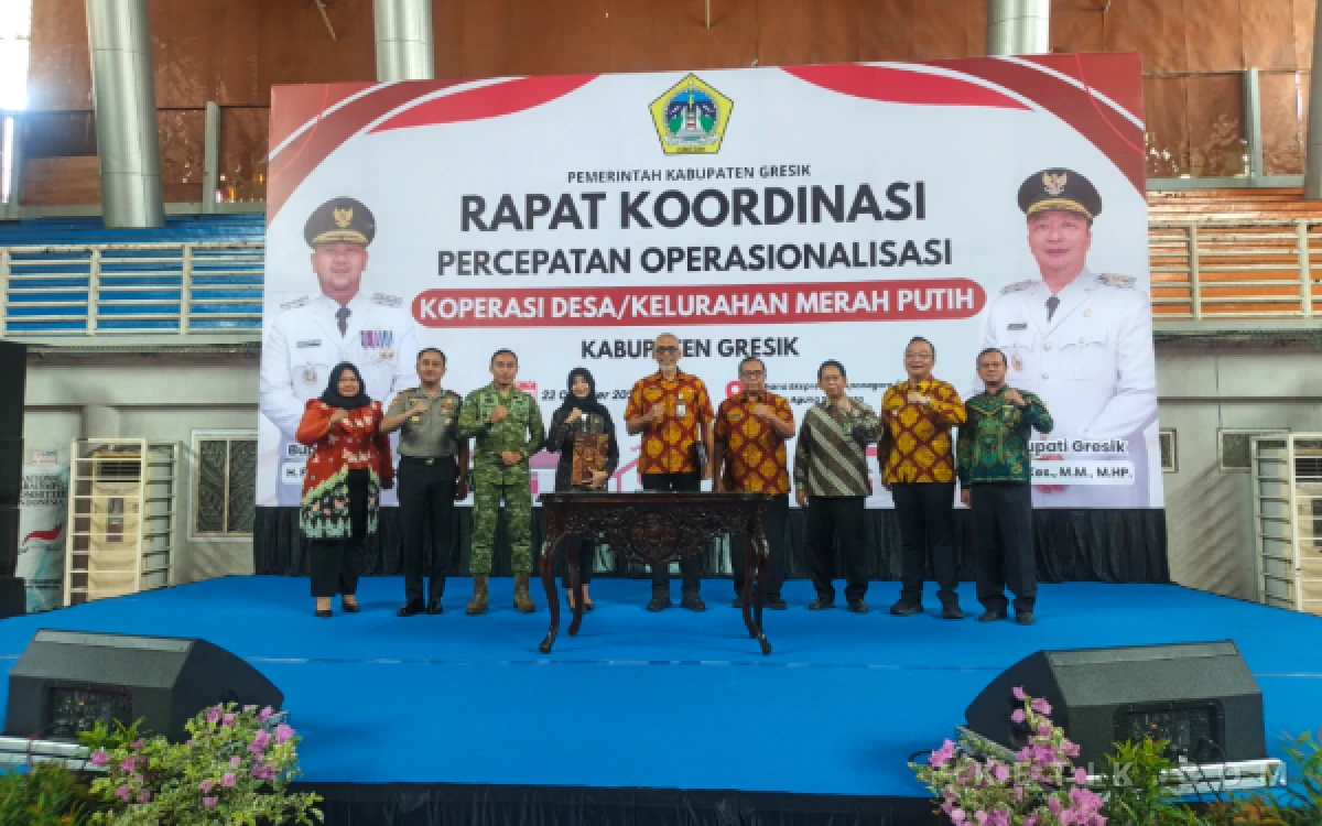 Thumbnail Berita - 259 Gerai Koperasi Merah Putih di Gresik Rampung, 190 Koperasi Jadi Sasaran Verifikasi