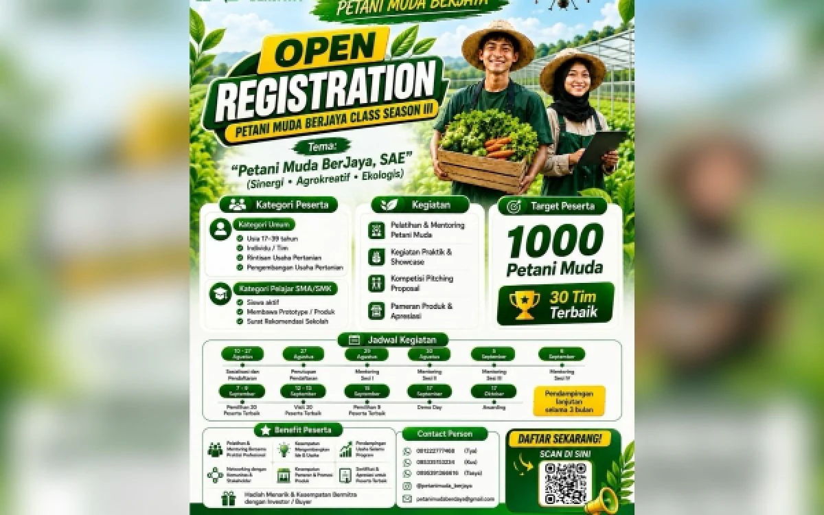 Foto Poster Petani Muda Berjaya Class Season III. (Foto: Petani Muda Berjaya)