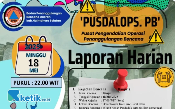 Thumbnail Berita - Update Terkini Banjir di Desa Tokaka Halmahera Selatan, BPBD PUPR dan DPRD Lakukan One The Spot
