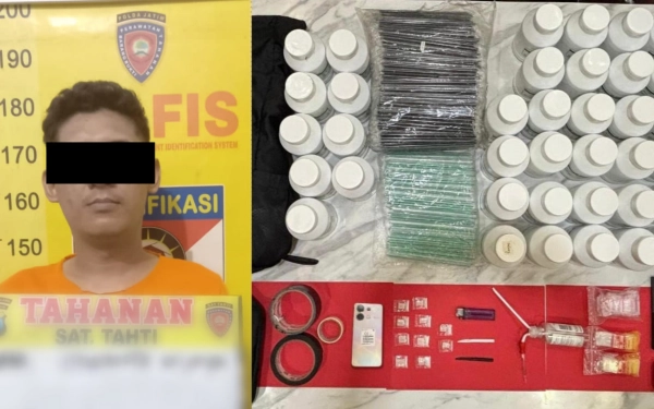 Thumbnail Bawa Sabu 10 Poket dan 43 Ribu Butir Pil Koplo, Pria Gondanglegi Ditangkap Polres Malang