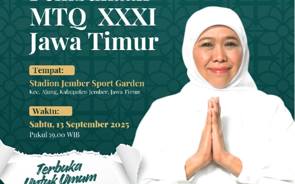 Thumbnail Berita - MTQ Jatim 2025 Jember! Bukan Sekadar Lomba, Tapi Gerbang Baru Nusantara Ala Khofifah