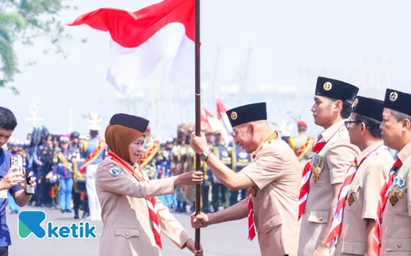 Thumbnail Berita - Pramuka Jadi Ekstrakurikuler Wajib Jenjang SD-SMA, Ketua Kwarda Jatim Apresiasi Mendikdasmen