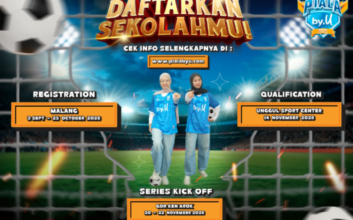 Thumbnail Berita - Turnamen Futsal Piala by.U 2026 Kembali Hadir di Malang, Buka Jalan Talenta Muda Menuju Jenjang Profesional