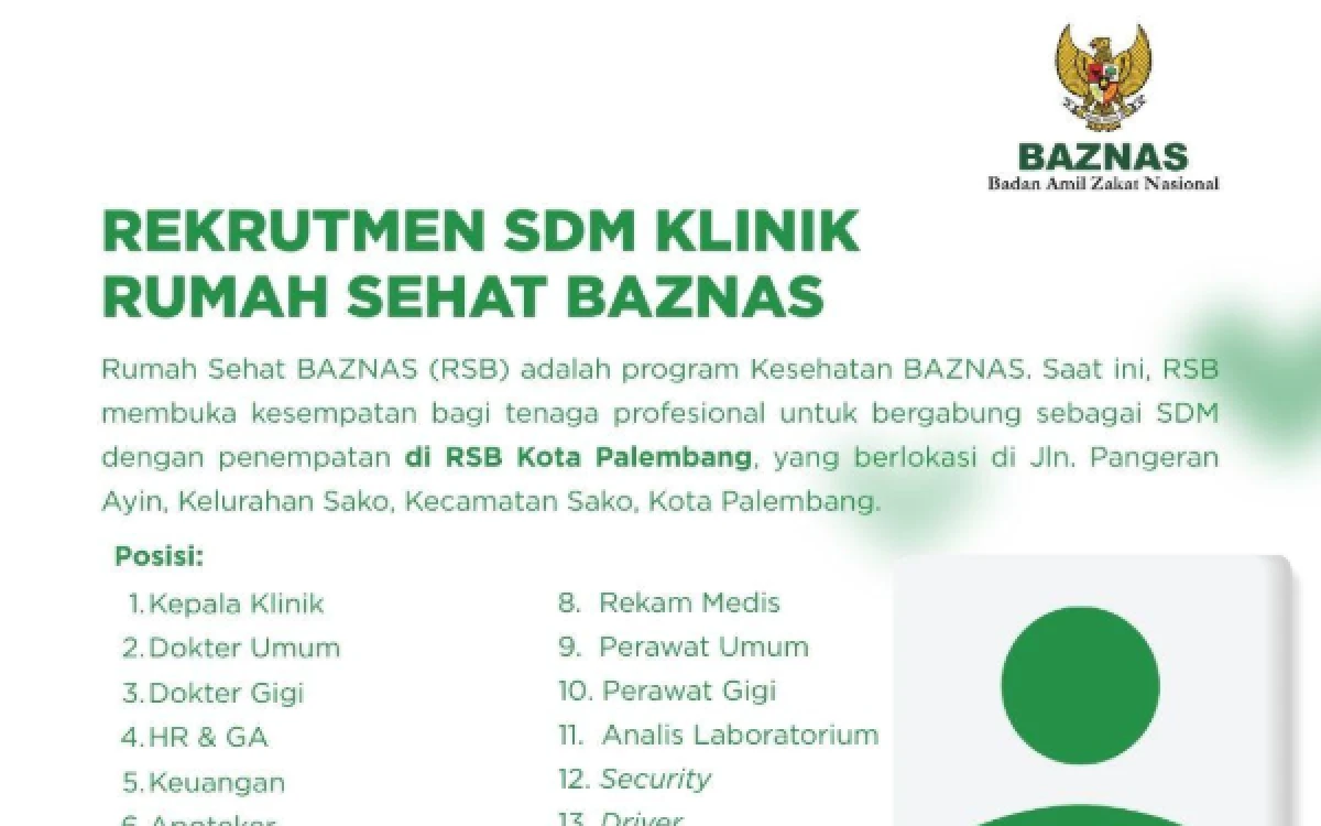 Thumbnail Berita - BAZNAS Palembang Buka Rekrutmen Besar-besaran, Ada 15 Posisi Dibuka hingga Akhir Juni