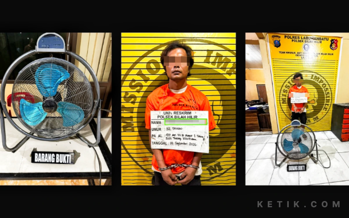 Thumbnail Berita - Gegara Kipas Angin Seharga Rp800 Ribu, Warga Bilah Hilir Diringkus Unit Reskrim
