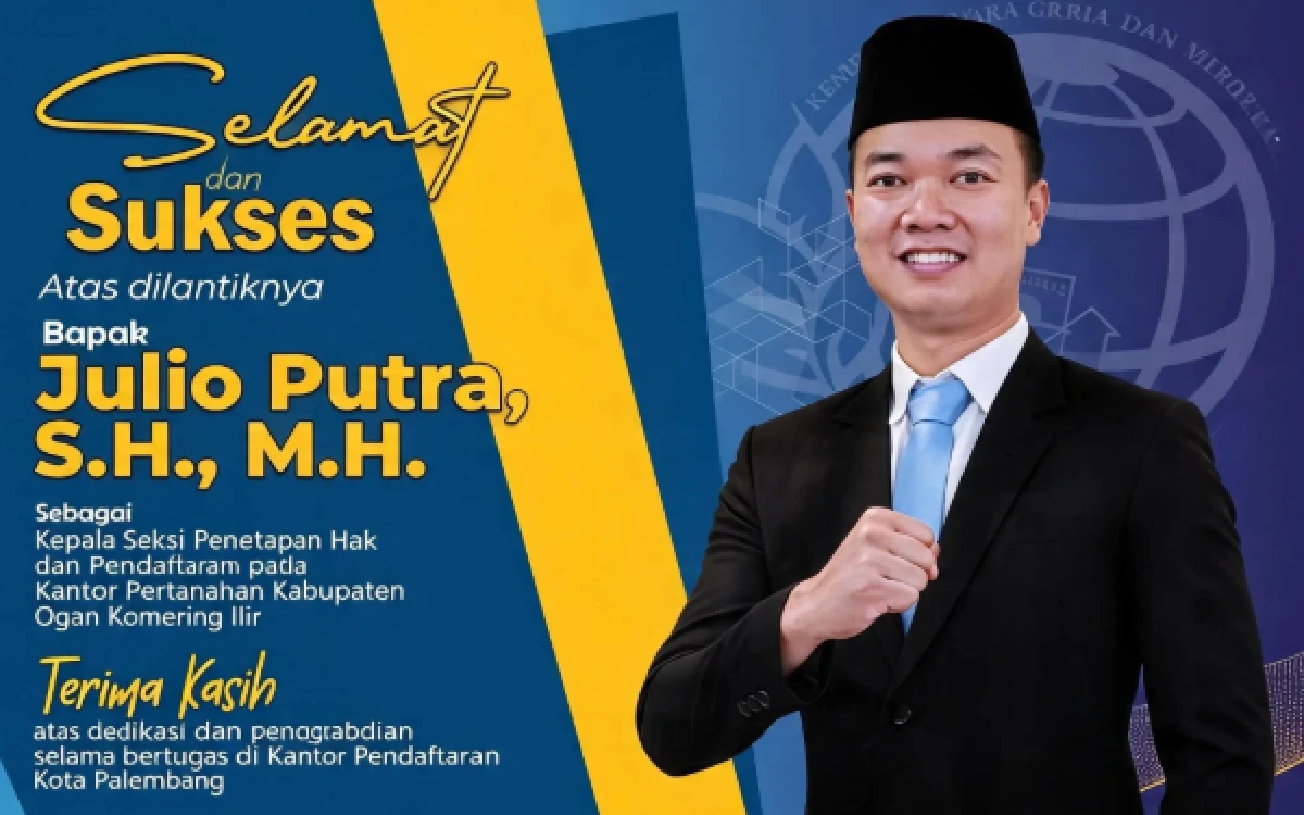 Thumbnail Berita - Aktif Dorong Legalitas Tanah Warga, Julio Putra Kini Emban Amanah Baru di BPN OKI