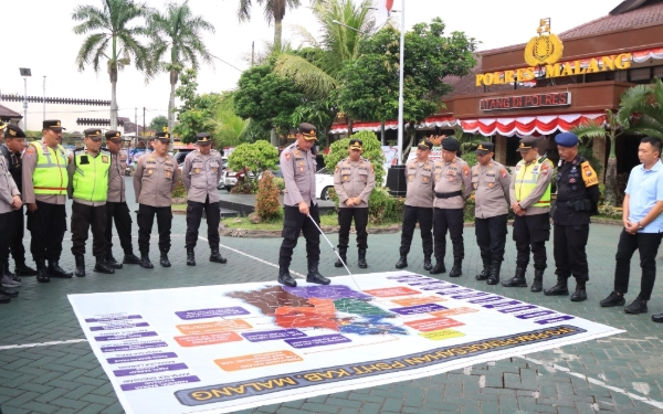 Thumbnail Amankan Pengesahan Warga Baru PSHT, Polres Malang Terjunkan 482 Personel