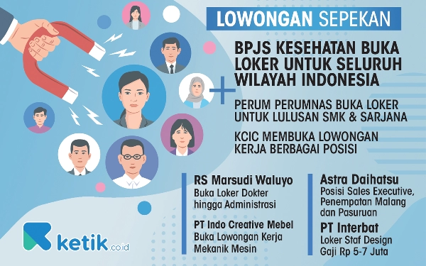 Thumbnail 11 Lowongan Kerja Sepekan: Kesempatan Gabung BPJS Kesehatan, KCIC Buka Banyak Posisi