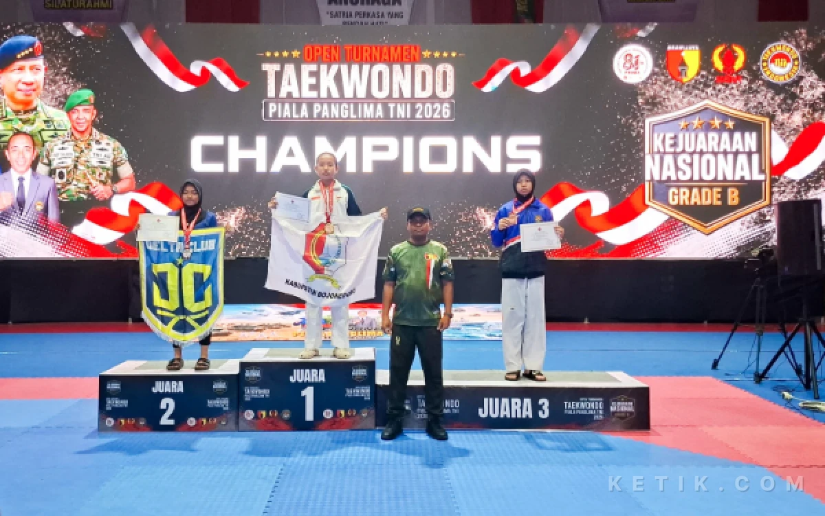 Thumbnail Berita - Kontingen Kodim 0813/Bojonegoro Borong Medali di Open Tournament Taekwondo Piala Panglima TNI 2026