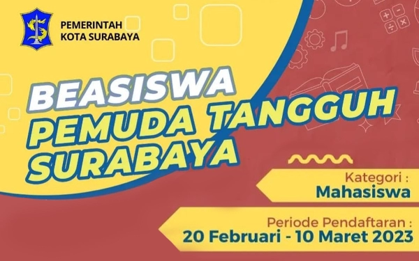 Thumbnail Ayo Rek! Pendaftaran Beasiswa Pemuda Tangguh Surabaya Dibuka