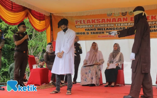 16 Pelanggar Syariat Islam di Abdya Dicambuk, Tiga Gagal Eksekusi