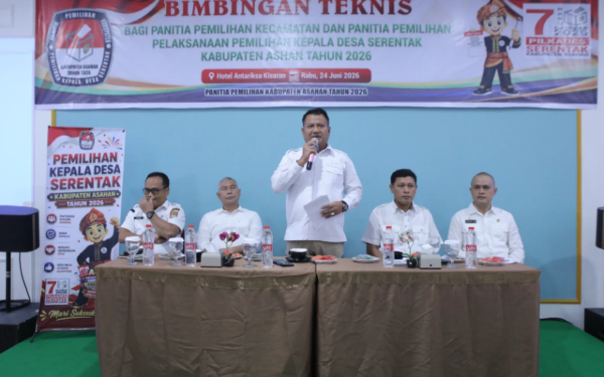 Thumbnail Berita - Buka Bimtek Pilkades Serentak 2026, Wabup Asahan Warning Panitia Jaga Netralitas!