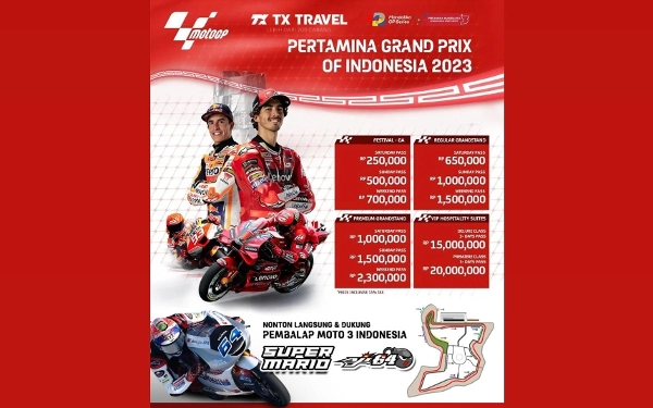 Ayo Nonton Mario Aji di Mandalika! Ini Daftar Harga Tiket GP Indonesia 2023
