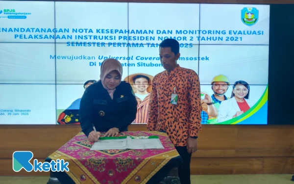 Thumbnail Berita - Tingkatkan UCJ, BPJS Ketenagakerjaan dan Pemkab Situbondo Teken Nota Kesepahaman