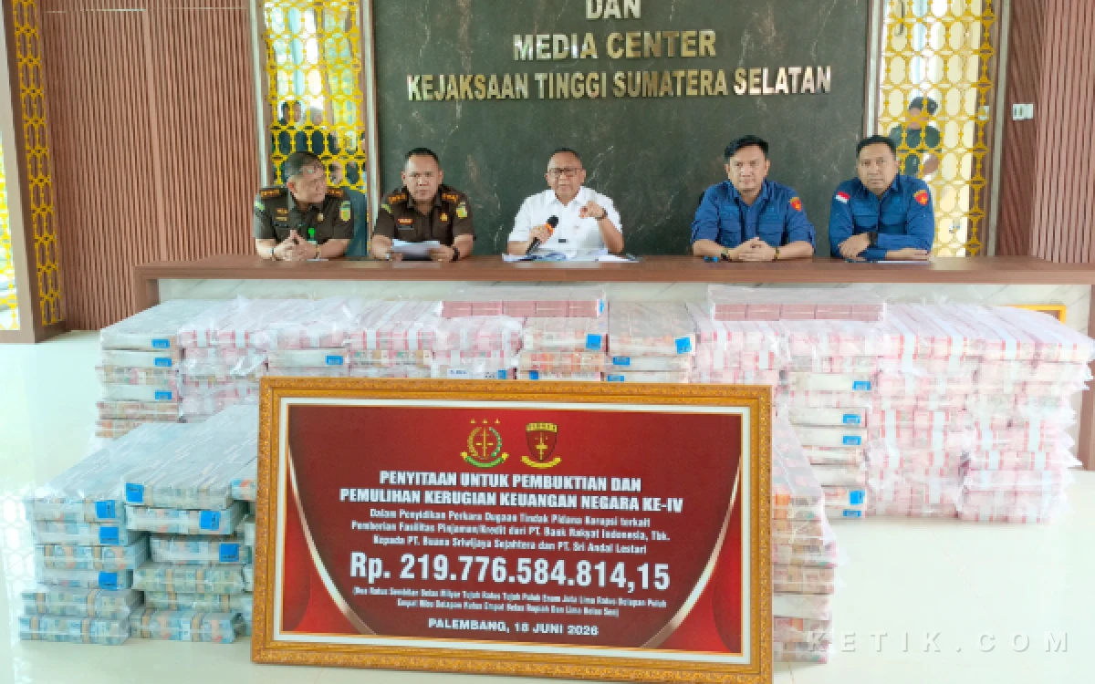 Thumbnail Berita - Kejati Sumsel: Kerugian Negara Rp1,4 Triliun dalam Kasus Kredit Perbankan Telah Pulih 100 Persen