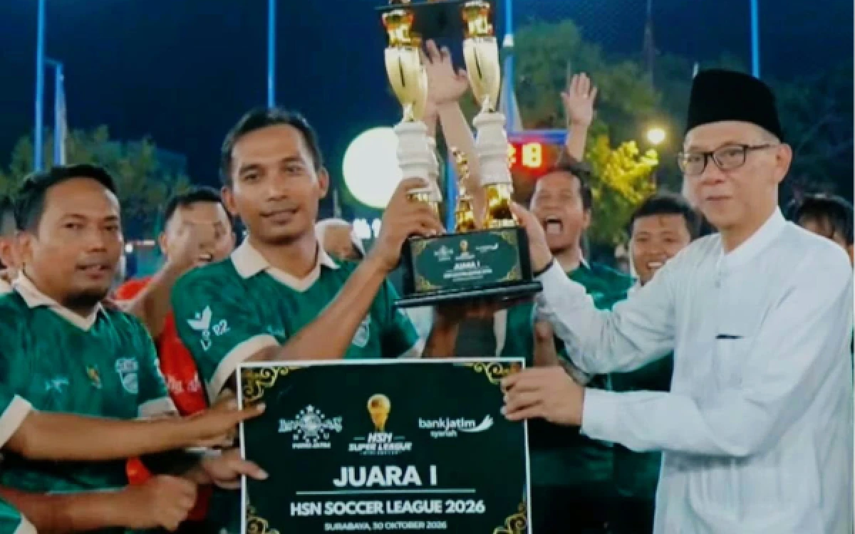Thumbnail Berita - LP Ma’arif FC Juara HSN Soccer League 2026, PWNU Jatim Bidik Pemain Nasional