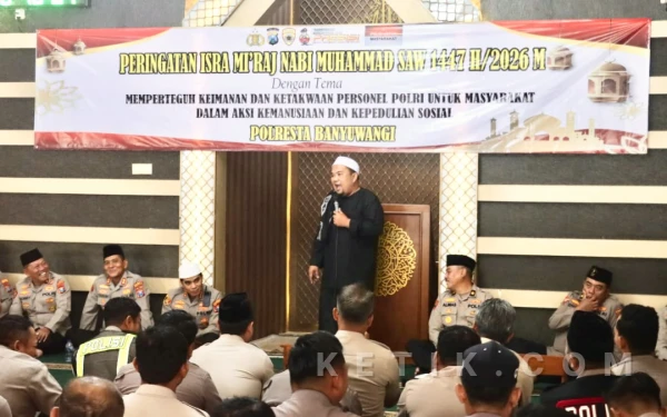 Polresta Banyuwangi Gelar Isra Mikraj, Dorong Personel Humanis dan Berintegritas