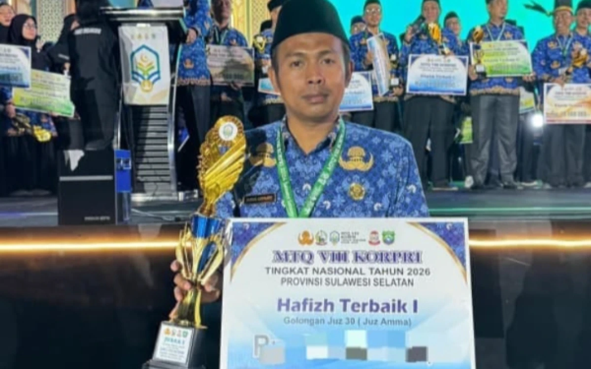Thumbnail Berita - Ustaz Harun Adiyanto, Qori Asal Sumenep Juara 1 MTQ KORPRI Nasional Juz 30: Harumkan Nama Jatim