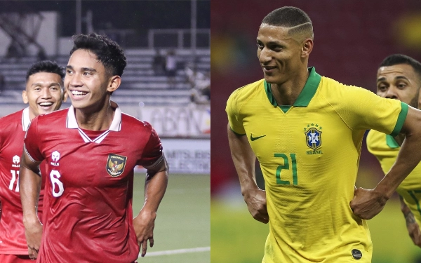 Thumbnail Viral! Selebrasi Gol Pigeon Dance ala Marselino Direpost-Dikomentari Langsung Richarlison