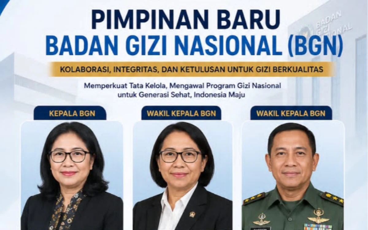 Thumbnail Berita - Tiga Pimpinan Baru BGN Resmi Ditetapkan, Berikut Profil Lengkap Masing-Masing