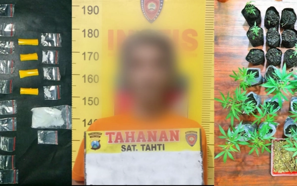 Thumbnail Berita - Bandar Sabu Sekaligus Pemilik Budidaya Ganja di Tumpang Ditangkap Polres Malang