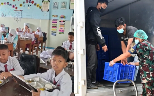 Thumbnail Hari Pertama Sekolah, SPPG Lanud Abd Saleh Tancap Gas Salurkan 3.332 Paket MBG